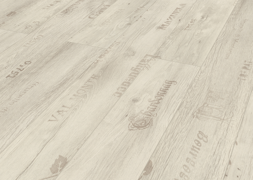 FLOOR24 Laminat Landhausdiele 4V Wine & Pine weiss 7 mm