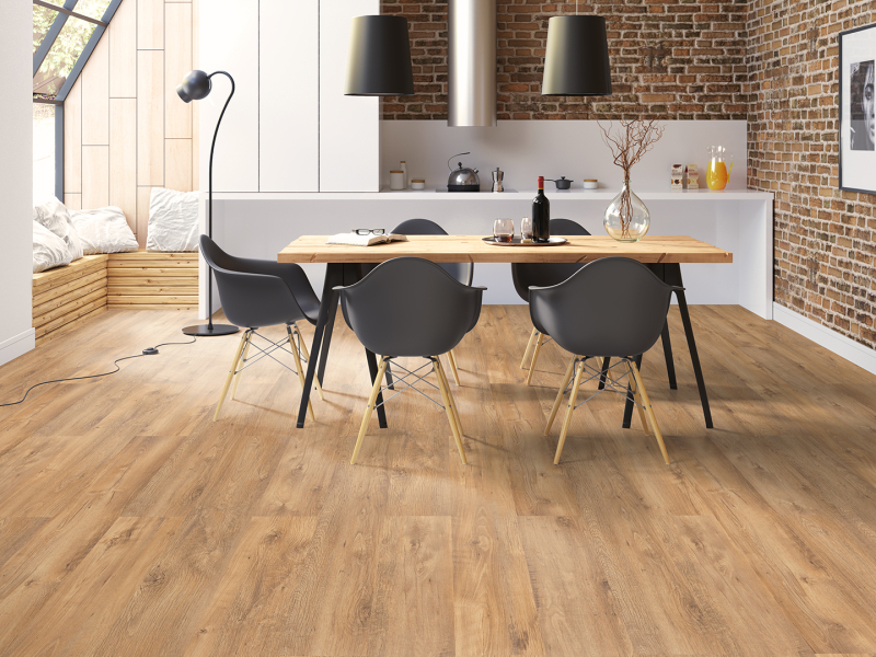 FLOOR24 Laminat Landhausdiele 731-0 Eiche grau braun 7 mm