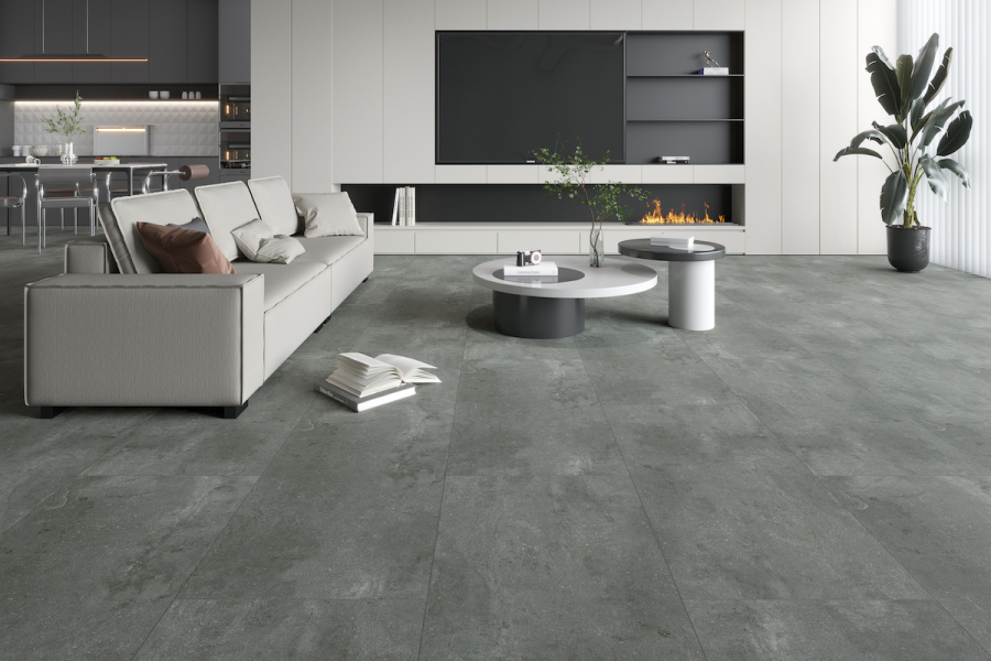 Klick-Vinyl Fliese XL Grey Concrete 6,5/0,55mm + 1mm TS