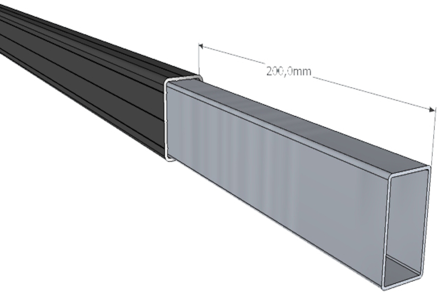 Verbinder Verlängerung Unterkonstruktion Aluminium blank