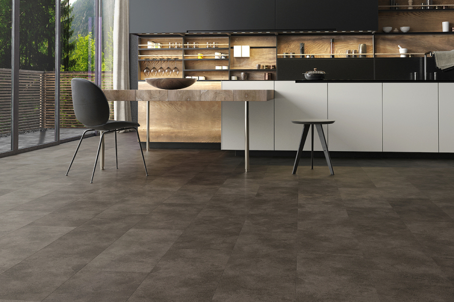 FLOOR24 Laminat Fliese Concrete black 8 mm