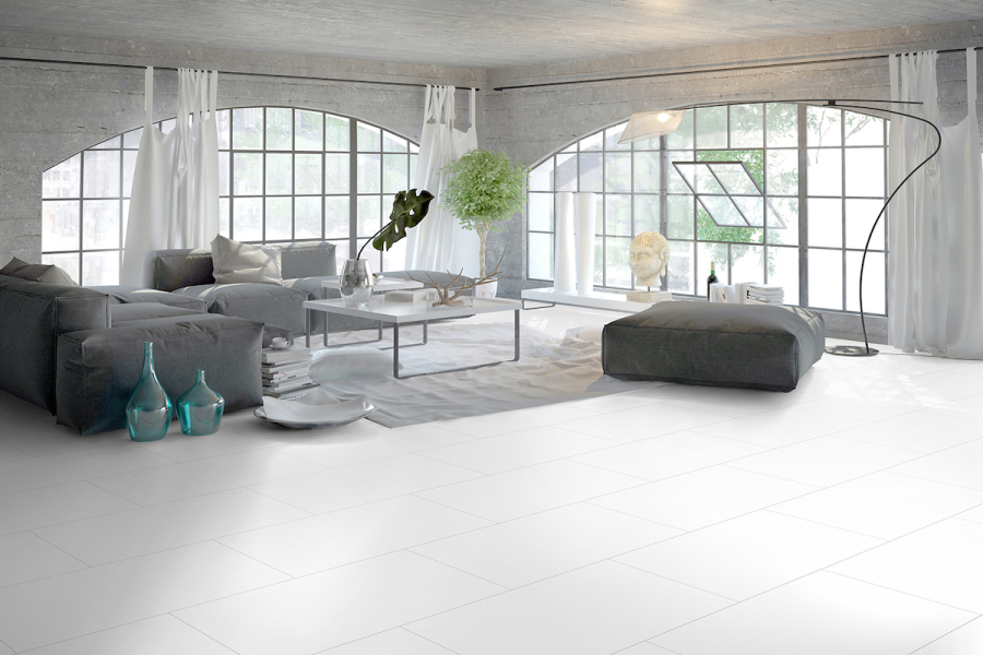 Ceramin Tiles 3/6 Luna Virgin White PVC-frei 3 mm