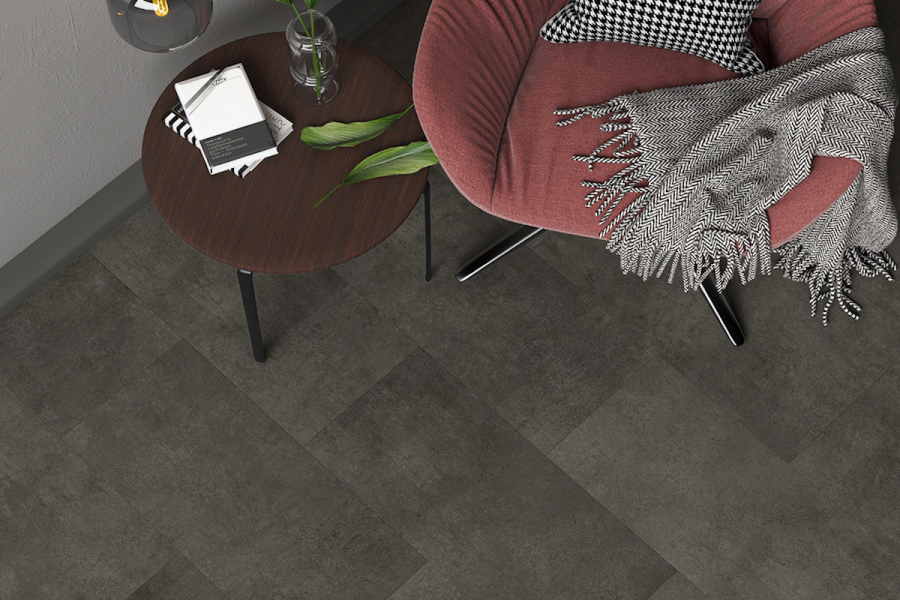 Ceramin Tiles 4/8 Avola Vesuvius Anthracite PVC-frei 3 mm