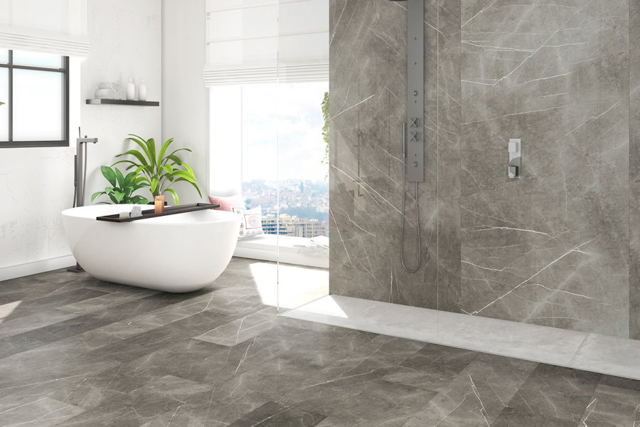 Ceramin Tiles 4/12 Marmi Magallan Grey PVC-frei 3 mm