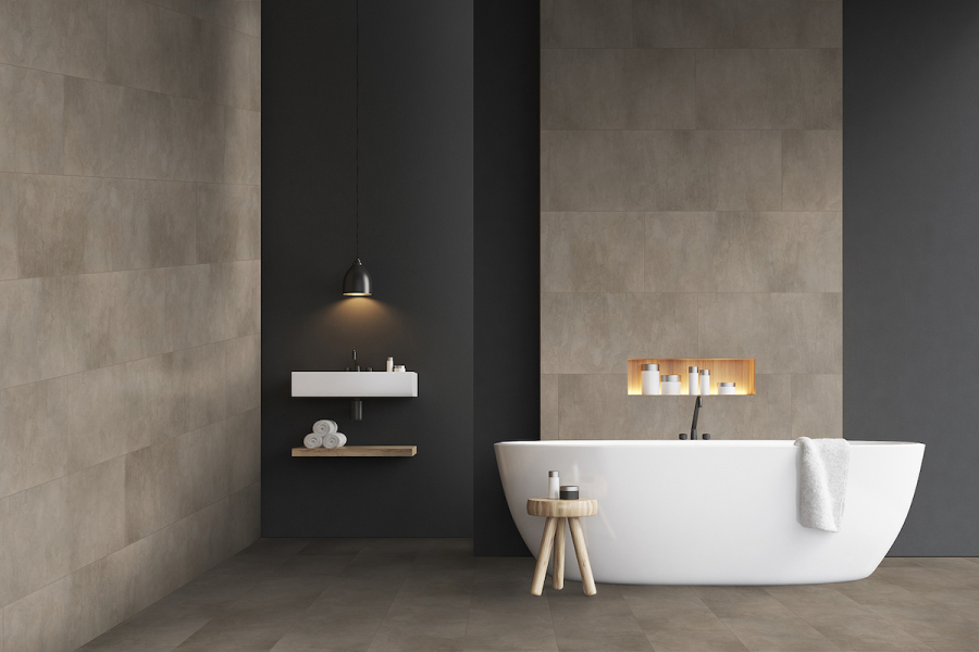 Ceramin Tiles 4/12 Milone Mid Brown PVC-frei 3 mm